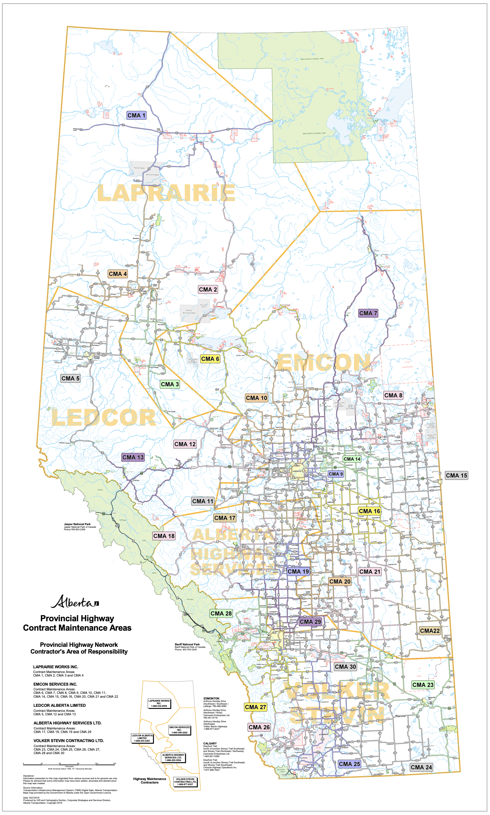Alberta Area Map