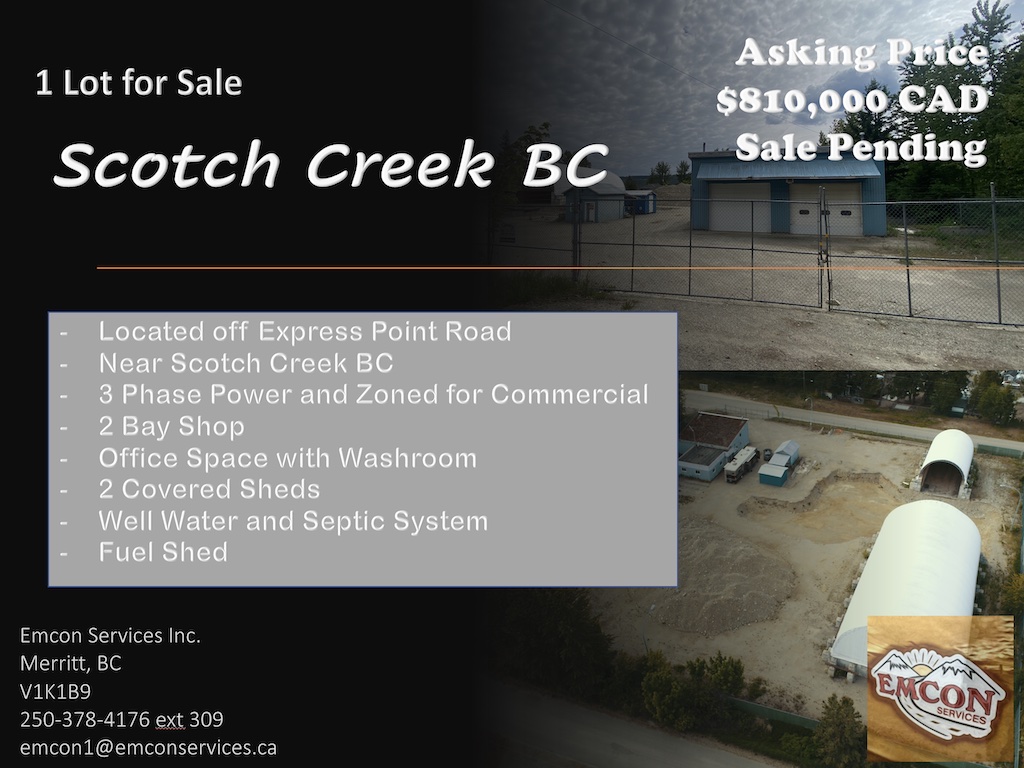 Scotch Creek Yard For Sale
